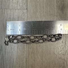 James Avery Oval Twist Charm Bracelet Sterling Silver